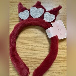 NWT Valentines Day fuzzy headband